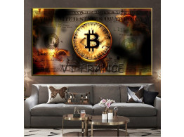 Peinture sur Toile Impression HD Bitcoin BTC