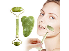 Kit Masseur Facial Jade Veritable